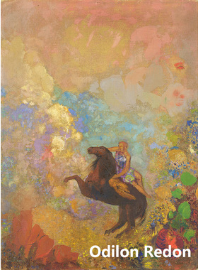 飞马上的女神 Odilon Redon法国象征主义抽象油画 客厅装饰画芯心