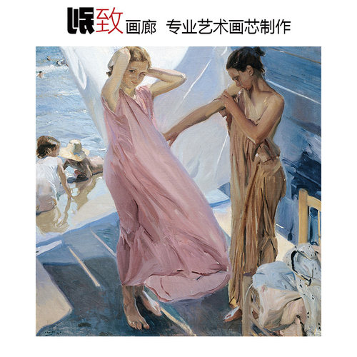 浴后西班牙人物油画装饰画芯