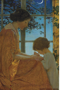 祈祷 Jessie Willcox Smith美国人物插画 儿童房卧室书房装饰芯