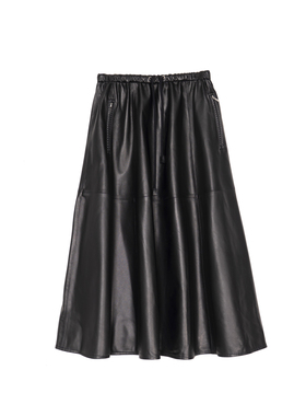 【言选好物】女士秋季半身裙百搭绵羊皮长裙H24-108