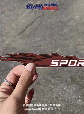 SPORT速度运动火焰流线型汽车贴纸摩托车个性创意装饰贴花