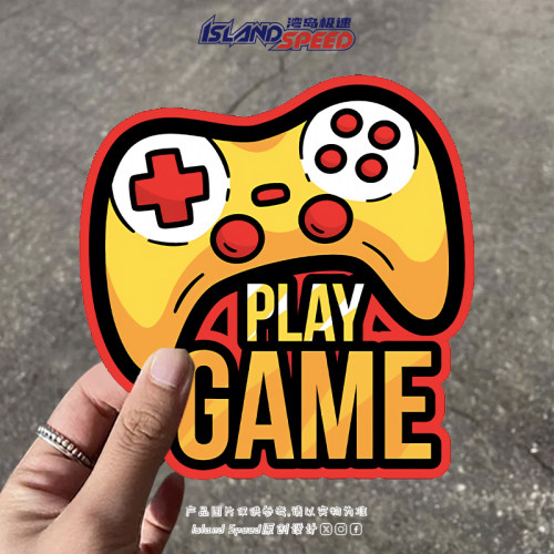 游戏手柄GAME标志汽车贴纸个性创意划痕遮盖车窗装饰贴花