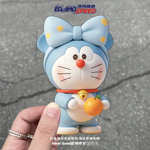 叮当猫机器猫吃橙子汽车贴纸可爱卡通装 饰贴画车身贴