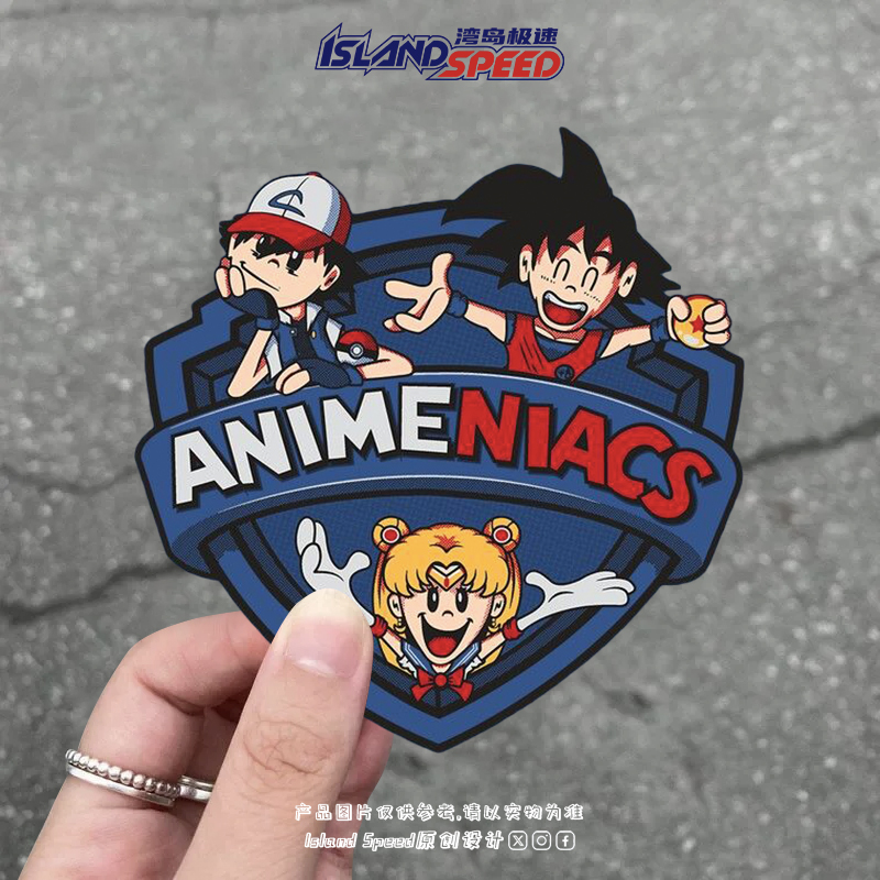 美式赛车风格动漫人物龙珠汽车贴纸个性创意装饰车身贴花