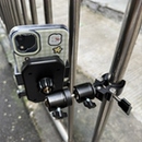 金属蟹钳夹万向云台手机支架延长杆骑行手机架挖机直播大货车支架