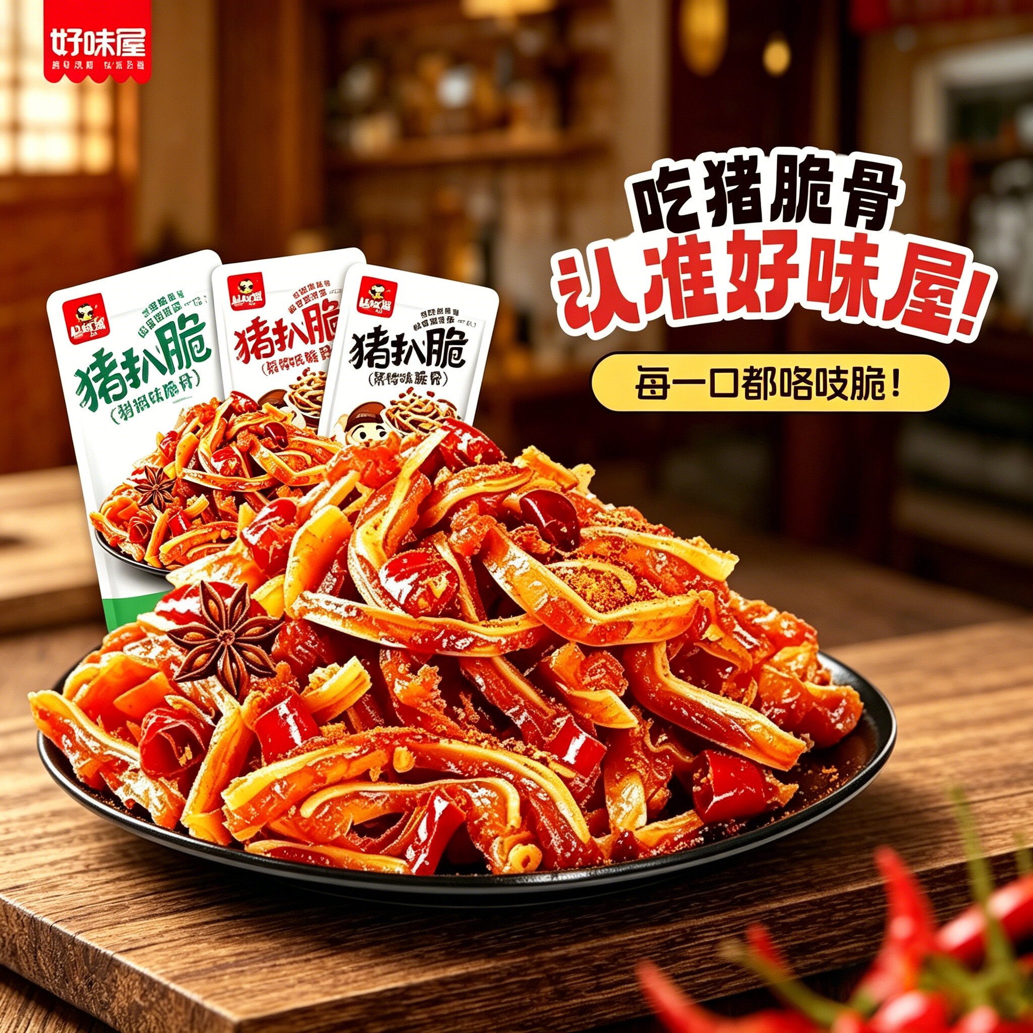【顺手买一件】香辣猪脆骨下酒解馋菜猪肉熟即食麻辣小吃零品湖南