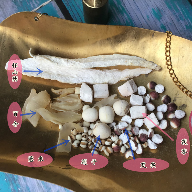 生百合芡实莲子白茯苓怀山药现磨根豆粉五谷杂粮代餐粉四神粉五行