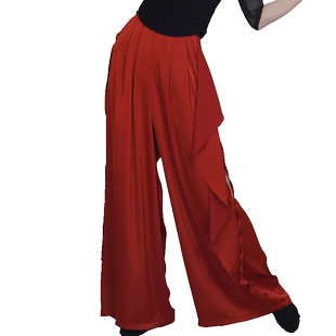 古典舞宽松飘逸阔腿裤中国舞练功服形体舞蹈裤成人表演服集训裤子