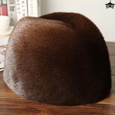 进口水獭皮帽子男绅士整