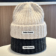 2025新款 秋冬字母贴布针织帽子女保暖护耳毛线帽百搭冷帽时尚 通勤
