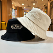 2025春夏新品 字母刺绣轻量尼龙渔夫帽子女春夏遮阳防晒情侣盆帽男