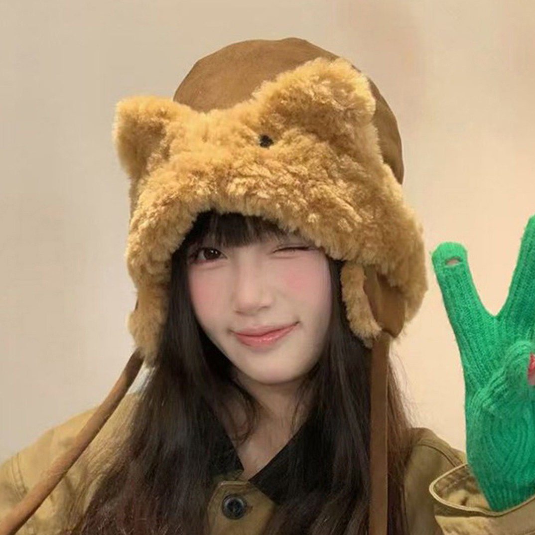 甜美可爱毛绒雷锋帽子女冬季加厚保暖护耳帽显脸小防寒2025新款,服饰配件/皮带/帽子/围巾,帽子,淘宝优惠券,粉丝福利购,淘宝优惠卷