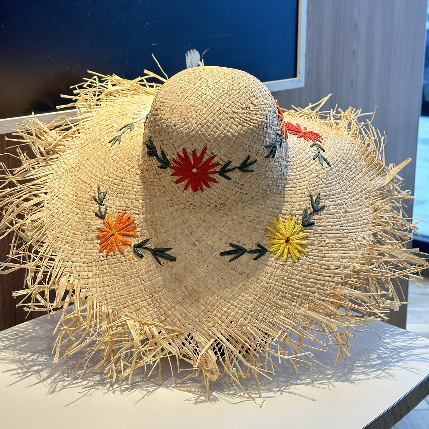 法式花朵刺绣草帽子女夏季大帽檐海边度假防晒遮阳太阳帽2026新款