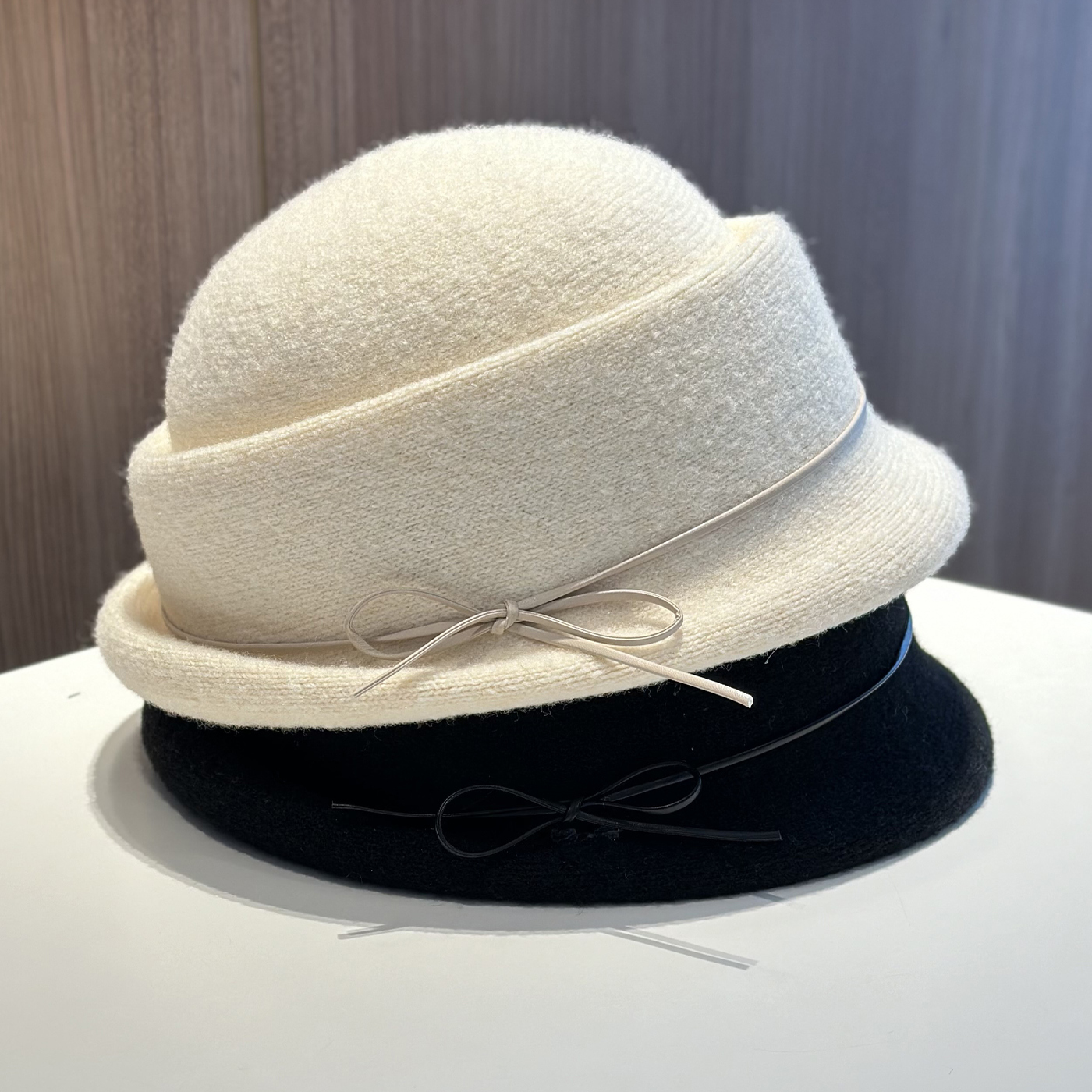 复古优雅法式蝴蝶结礼帽子女秋冬