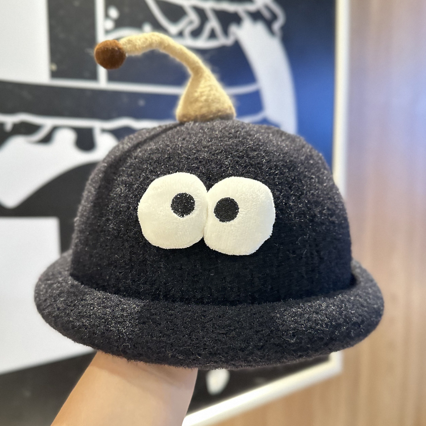 可爱搞怪大眼睛蒜头针织毛线帽子女秋冬保暖显脸小卷边可爱地主帽,服饰配件/皮带/帽子/围巾,帽子,淘宝优惠券,粉丝福利购,淘宝优惠卷