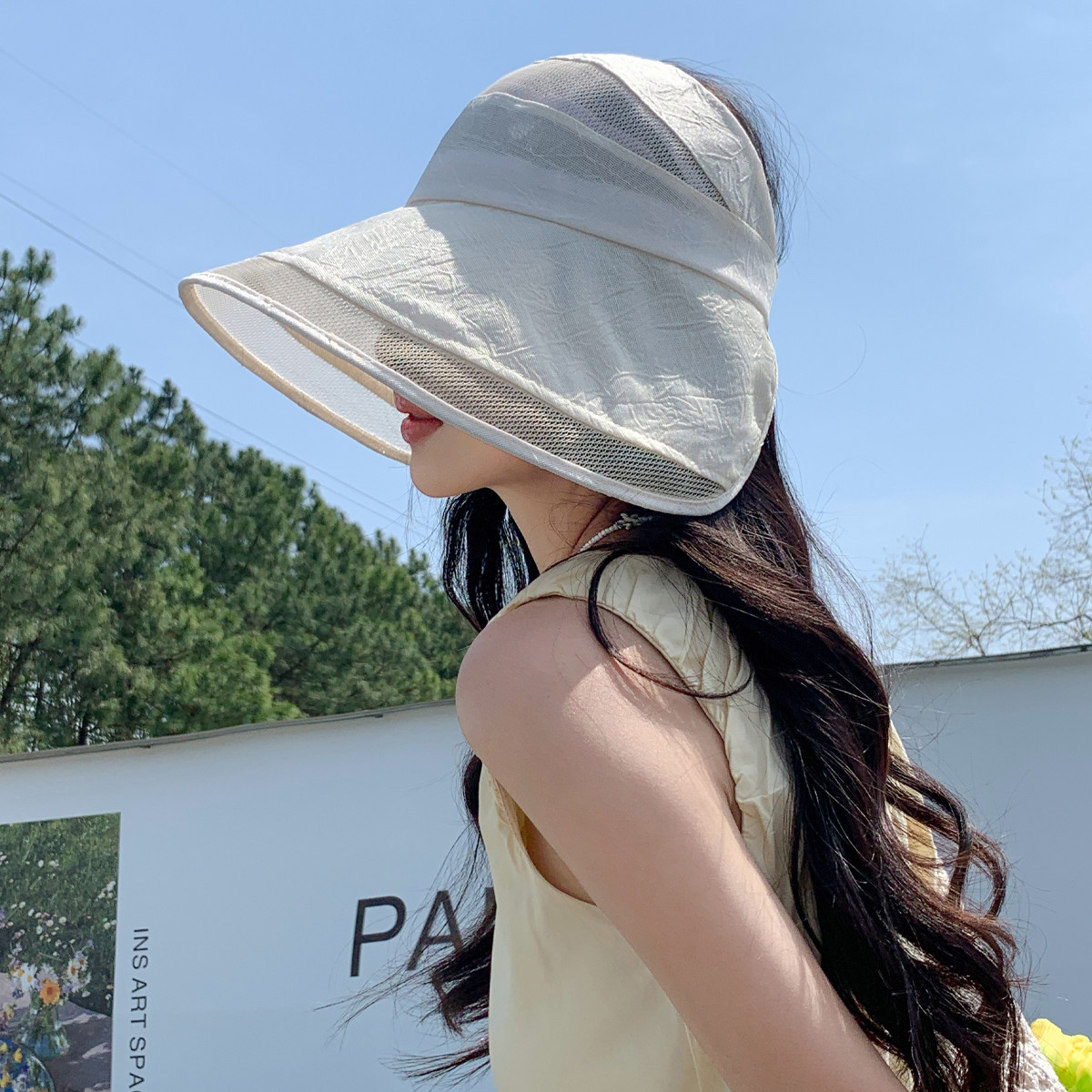 大檐遮阳帽子女夏季透气