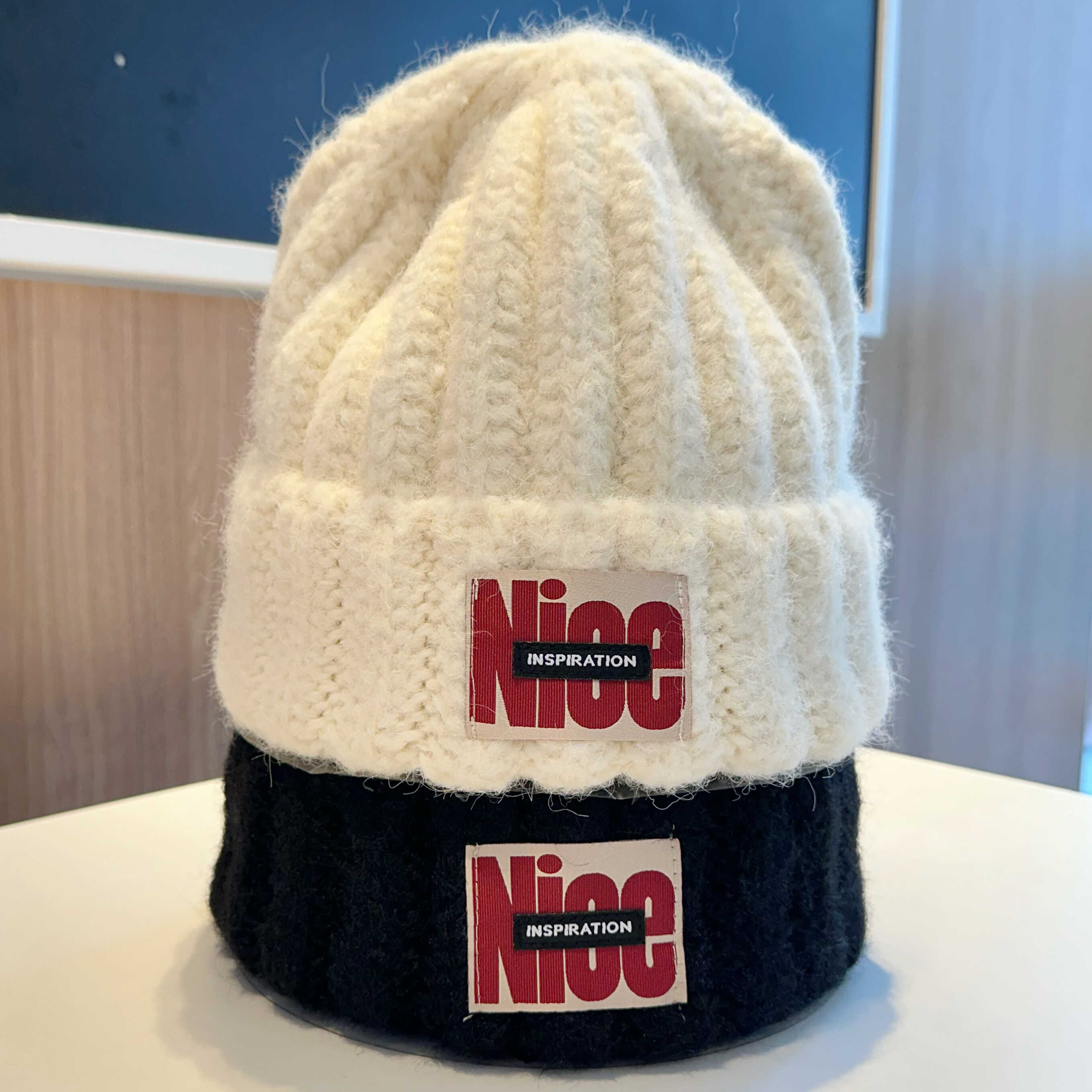 新款秋冬季纯色百搭针织帽