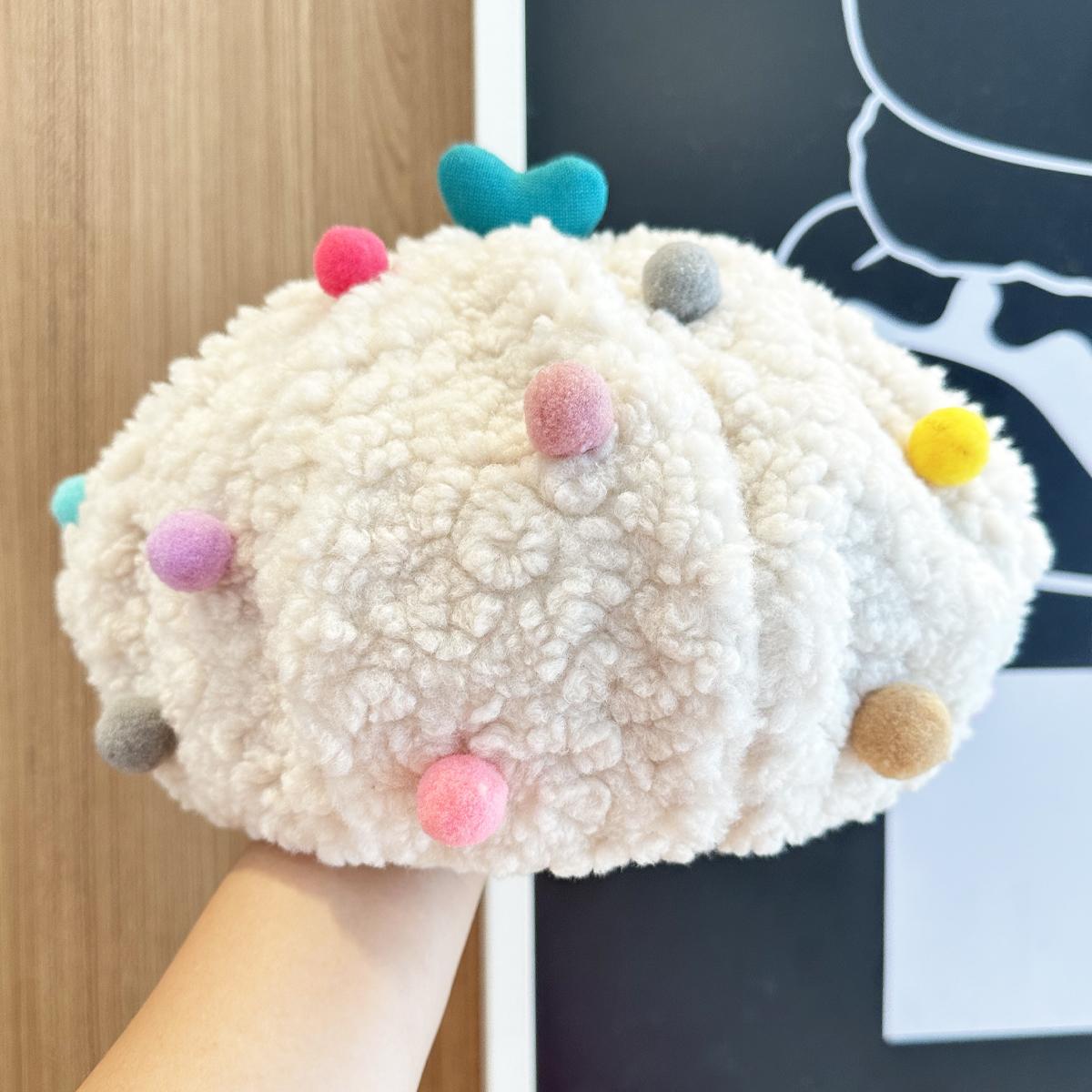 贝雷帽子八角帽彩色保暖韩版秋冬