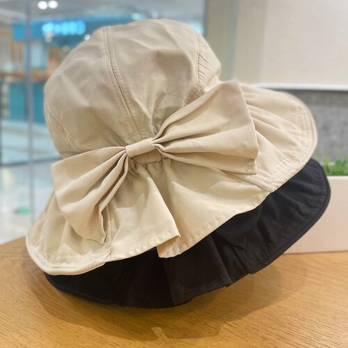 渔夫帽可爱女夏大檐蝴蝶结太阳帽