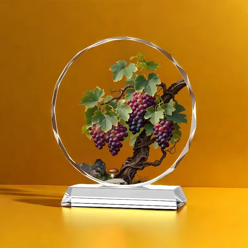 葡萄水晶摆件多子多福客厅酒柜装饰品招财摆台新家礼物乔迁新居礼,家居饰品,桌面摆件,淘宝优惠券,粉丝福利购,淘宝优惠卷