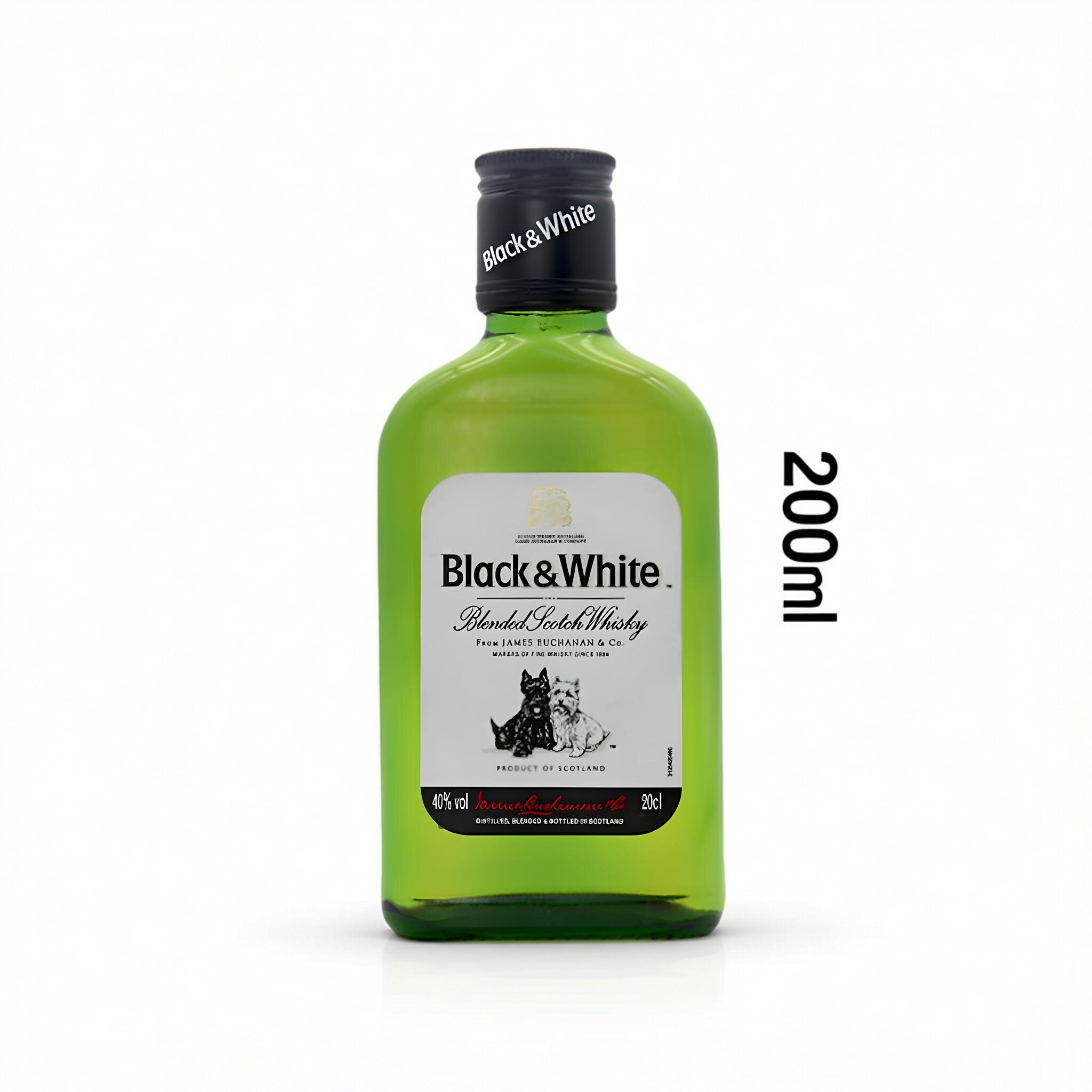 2018年小瓶黑白狗调配苏格兰威士忌 Black&White 进口200ml口袋装图片