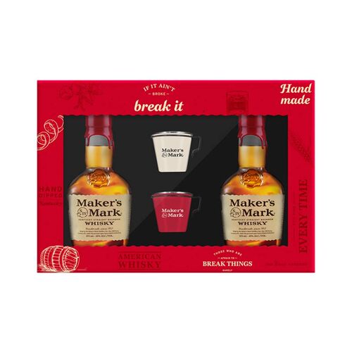 礼盒宾三得利美格波本威士忌375ml*2瓶进口洋酒行货MAKER'S MARK