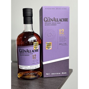 得奖新版 GlenAllachie 格兰纳里奇12年雪莉桶威士忌(带金奖logo