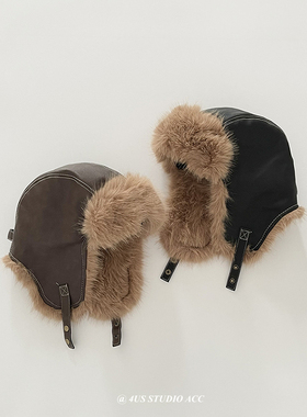 雷锋帽女冬季加厚保暖PU皮质韩版情侣户外滑雪防寒护耳飞行帽男潮