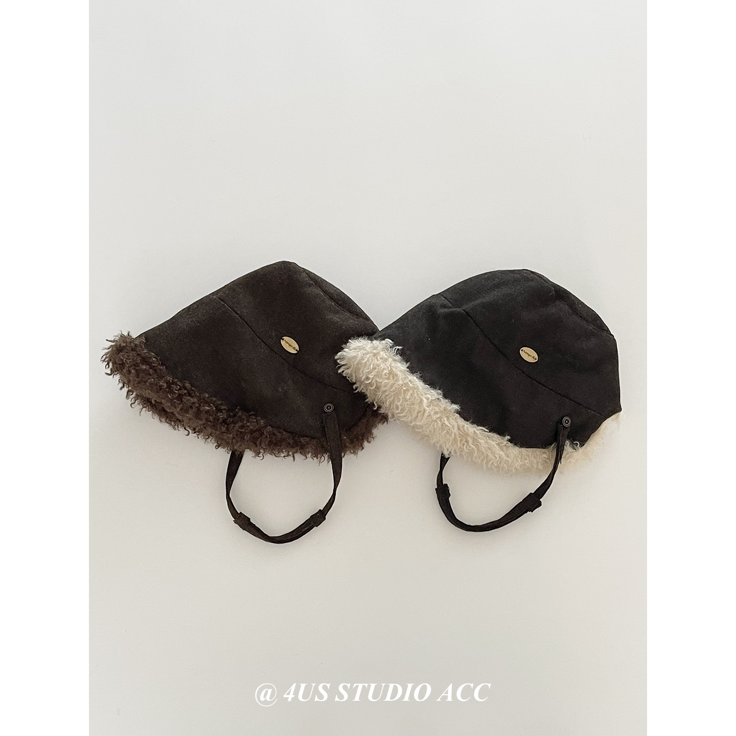 韩版加厚羊羔绒渔夫帽