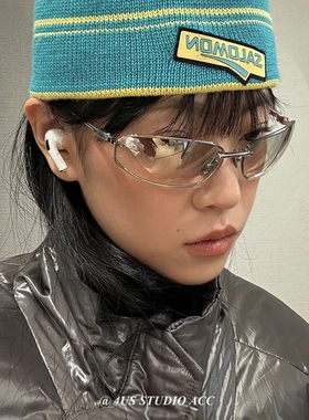 Y2K复古甜酷辣妹未来感个性墨镜女防紫外线i眼镜ig博主同款太阳镜