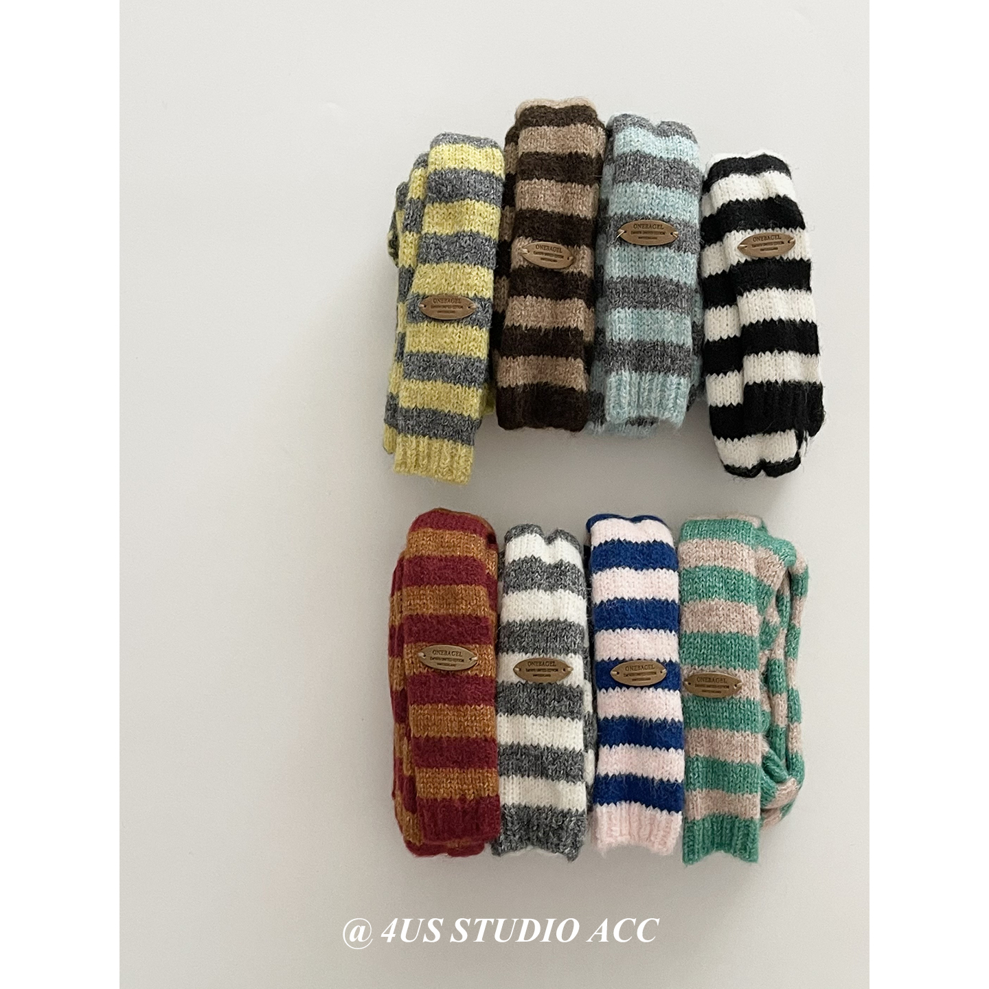 韩版小众时髦长条细窄围巾女秋季新款y2k手工针织拼色层次感围脖