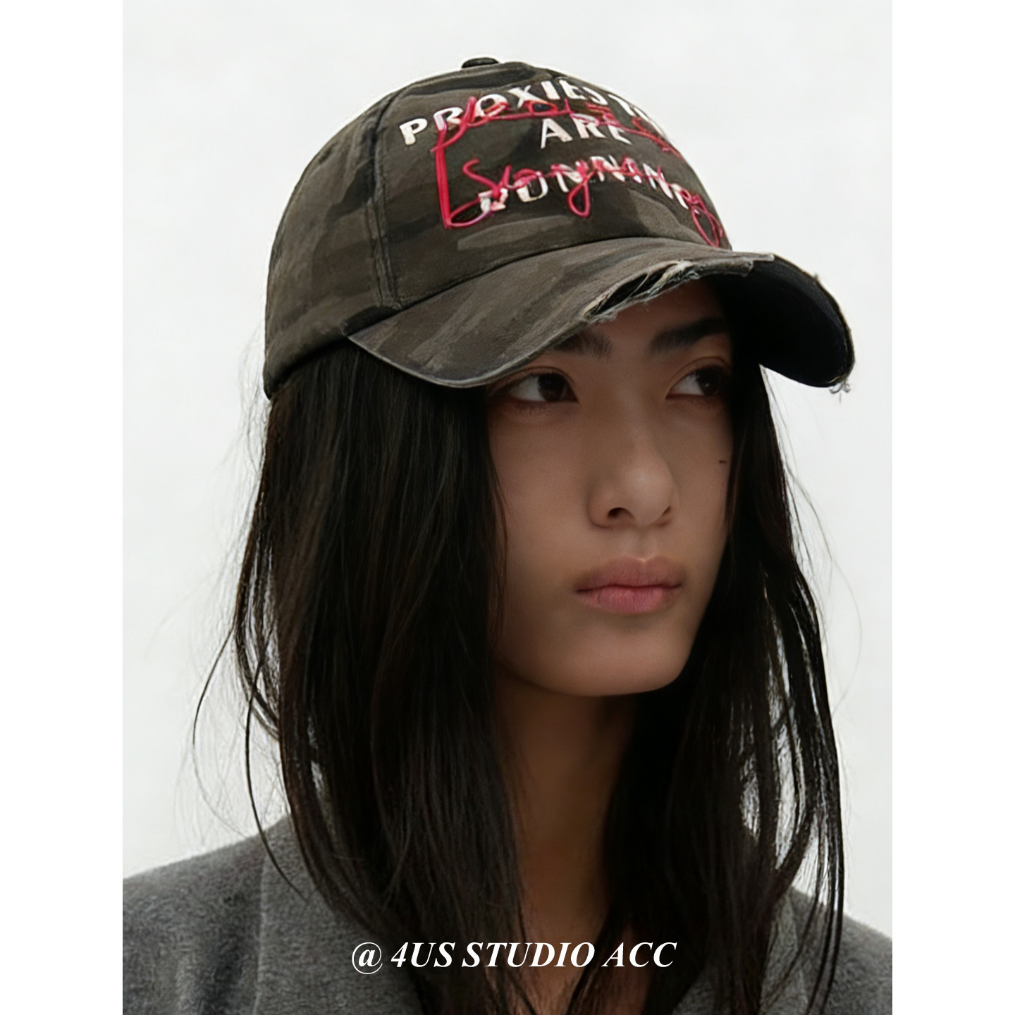 美式复古街头潮牌迷彩棒球帽女四季百搭字母刺绣破洞鸭舌帽显脸小,服饰配件/皮带/帽子/围巾,帽子,淘宝优惠券,粉丝福利购,淘宝优惠卷