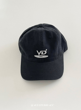 小众街头潮牌复古软顶刺绣字母棒球帽女显脸小百搭休闲鸭舌帽子男