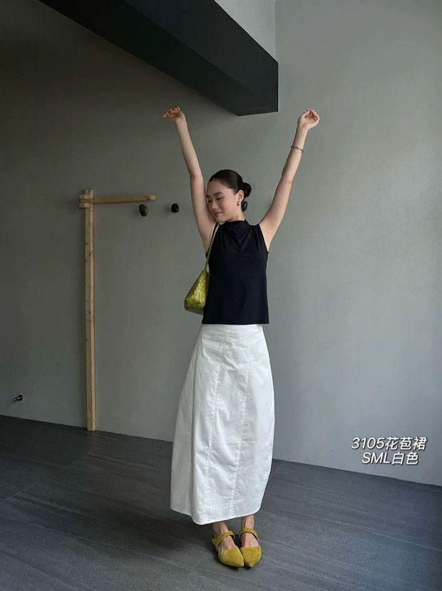 花苞裙2026春夏新款女装茧形半身裙