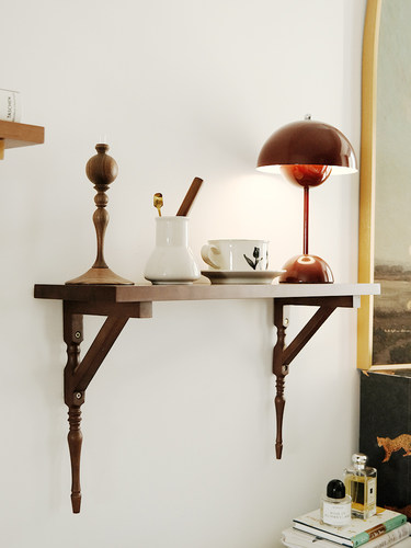 复古墙上置物架墙壁书架法式墙面隔板实木搁板上墙层板