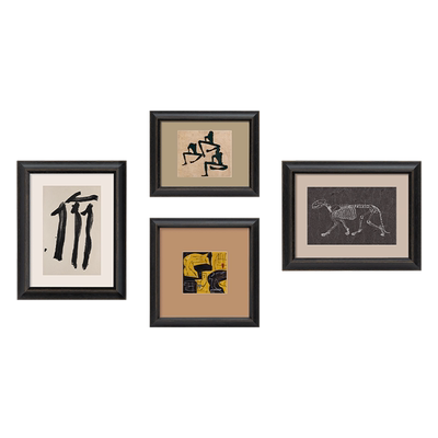 中古抽象艺术挂画客厅餐厅装饰画