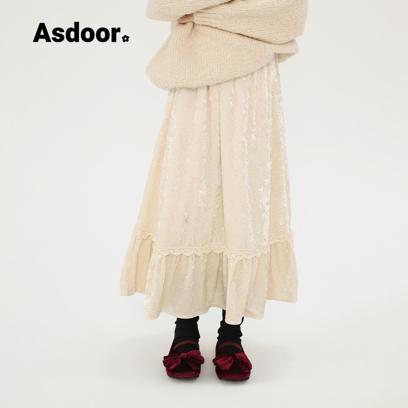 艾上朵女童半身裙2025秋冬新款中大童韩版加厚中长款女孩丝绒裙子,童装/婴儿装/亲子装,半身裙,淘宝优惠券,粉丝福利购,淘宝优惠卷