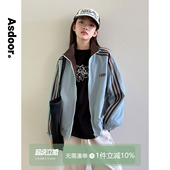 艾上朵女童两面穿外套2025秋装 青少年撞色夹克上衣休闲棒球服 新款