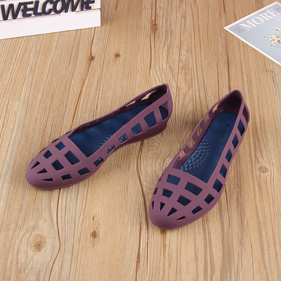 镂空透气洞洞鞋女厚底防水果冻鞋