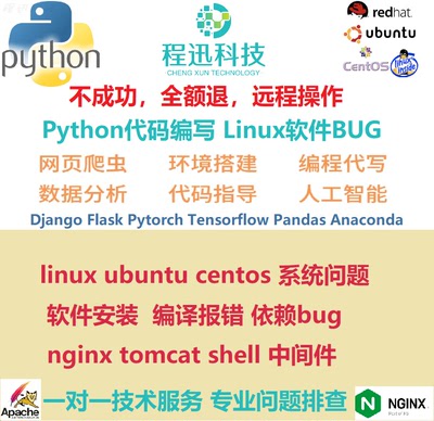 python代码调试+django+深度学习+linux+centos+bug修改定制部署