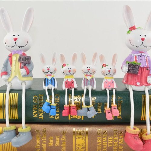 厂家直销兔年吊脚娃娃小号米菲兔子树脂摆件田园创意结婚新年礼物,家居饰品,桌面摆件,淘宝优惠券,粉丝福利购,淘宝优惠卷