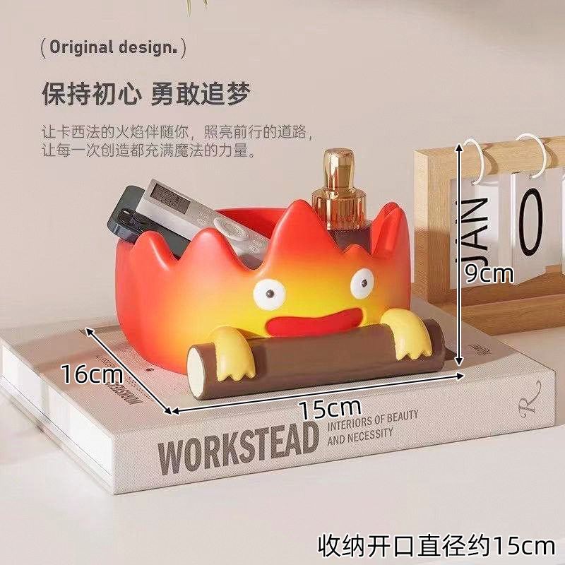 卡通收纳托盘可爱卡西法火焰玄关钥匙收纳托盘学生装饰桌面摆件,家居饰品,桌面摆件,淘宝优惠券,粉丝福利购,淘宝优惠卷