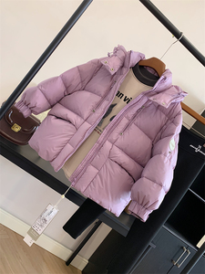 品牌童装冬季男女中大童加厚连帽白鸭绒休闲羽绒服保暖外套面包服