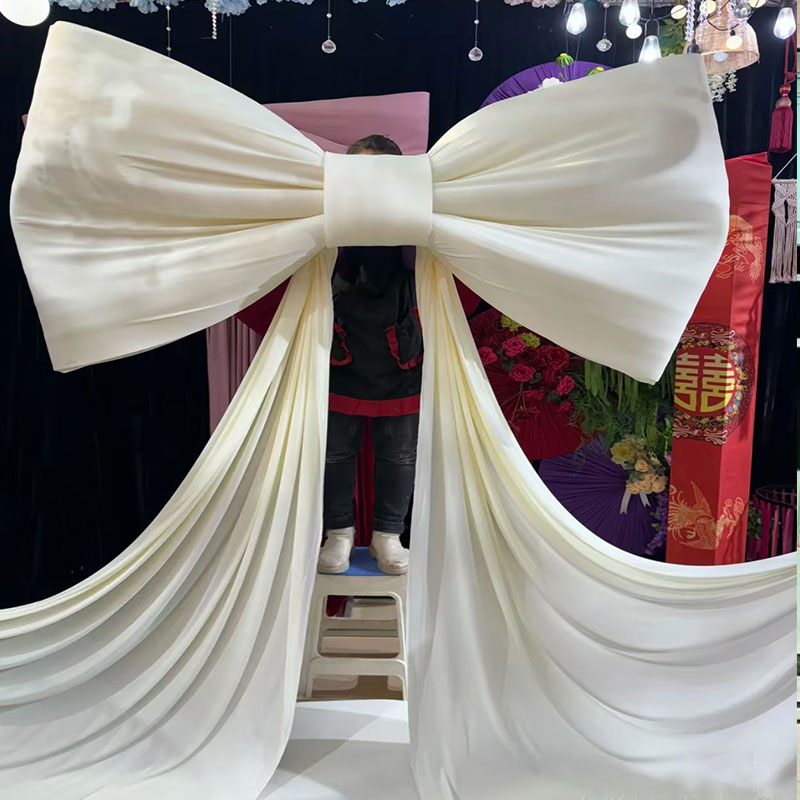 婚庆粉色蝴蝶结装饰布艺用品