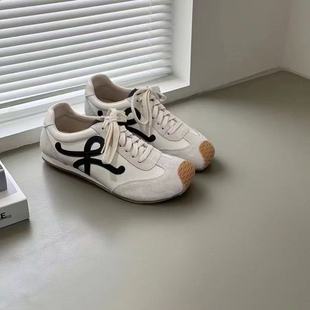 鞋履社原创时尚百搭休闲运动25秋新款休闲运动百搭真皮阿甘女鞋软