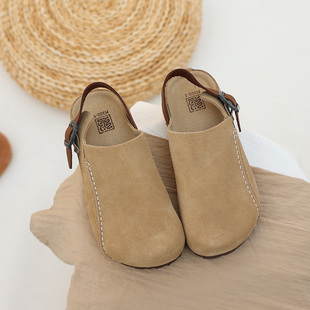 TOMBOR原创2025春季新款勃肯鞋百搭包头鞋懒人一脚蹬半拖圆头女鞋