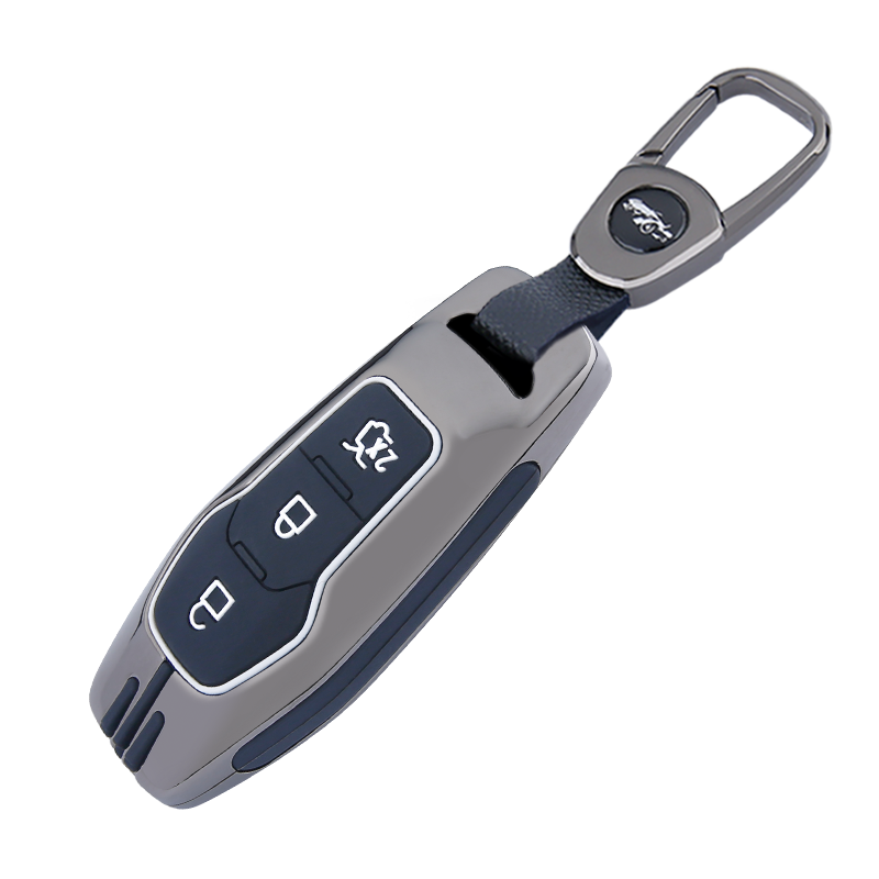 专用于15-17款福特锐界钥匙套老款蒙迪欧汽车钥匙包金属壳锁匙扣