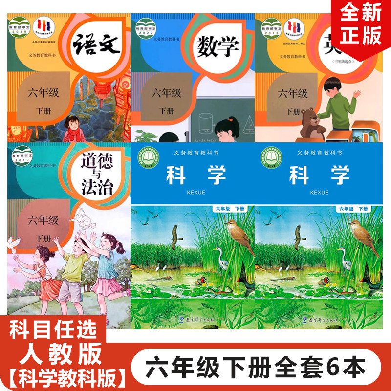 人教版小学6六年级下册语数英科