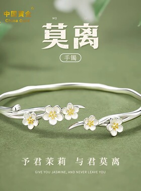 莫离银手镯女纯银999足银镯子高级感老婆生日礼物送女友s
