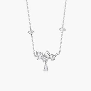 卡蒂罗摘星小猫项链925银锁骨链女轻奢时尚设计生日礼物2025新款